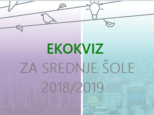 Rezultati Ekokviza za srednje šole 2018/2019